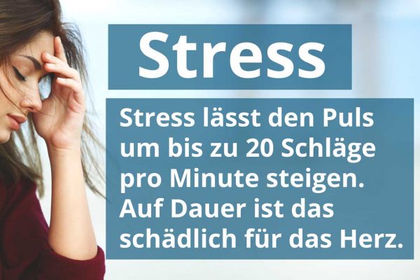 Stress lässt den Puls deutlich steigen