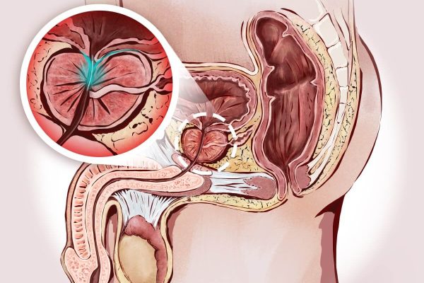 Lage der Prostata im menschlichen Körper