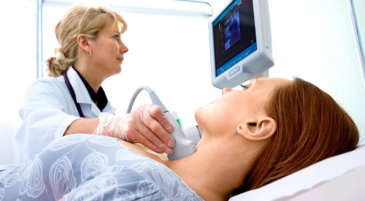 Ultraschall-Untersuchung der Schilddrüse